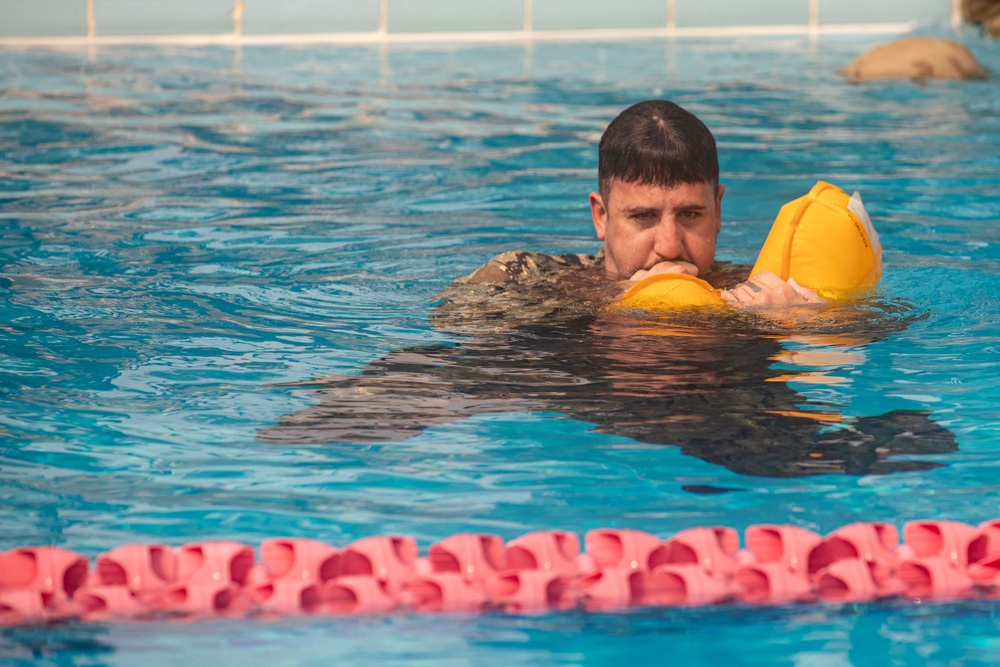 Patrol Forces Southwest Asia conduct Water Survival Training