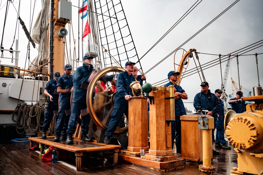 U.S. Coast Guard Cutter Eagle sets sail