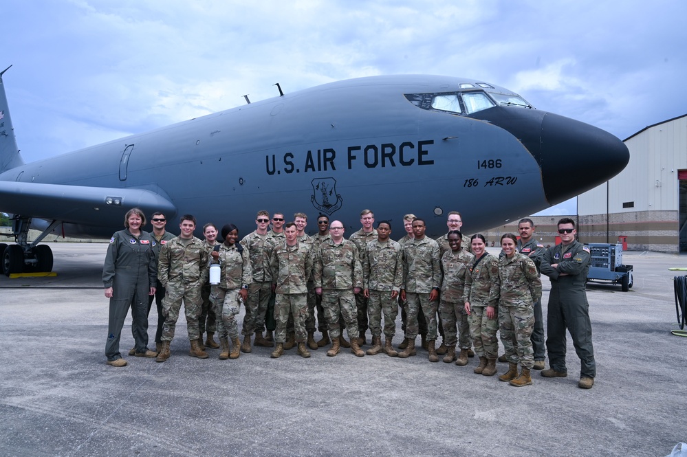 Airmen from the 186 Air Refueling Wing Participate in an Orientation Flight