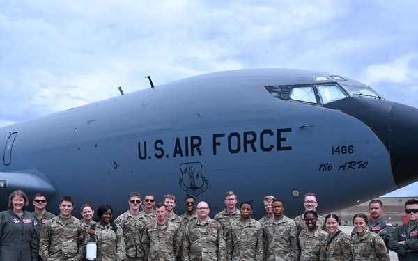 Airmen from the 186 Air Refueling Wing Participate in an Orientation Flight