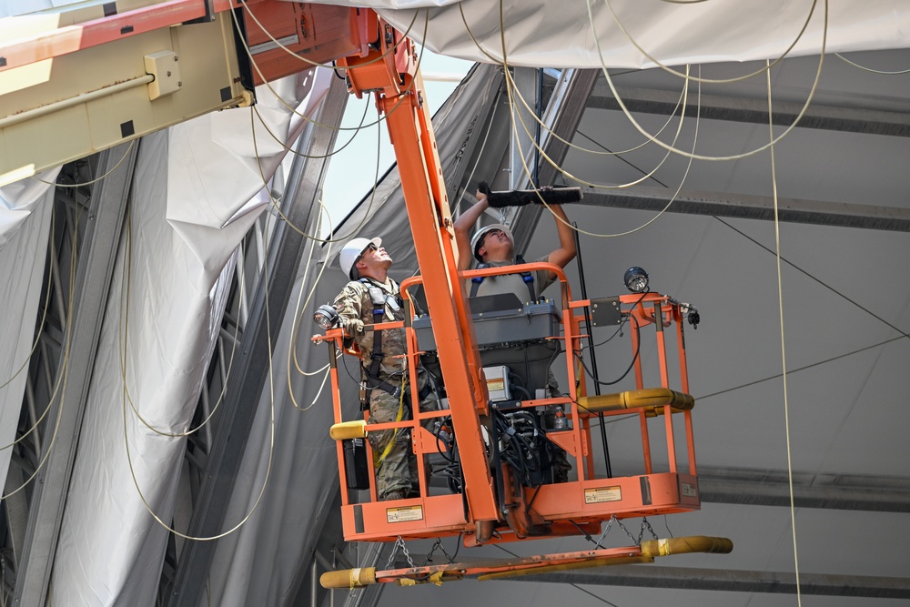 309th AMXG fabric shelter receives major repairs