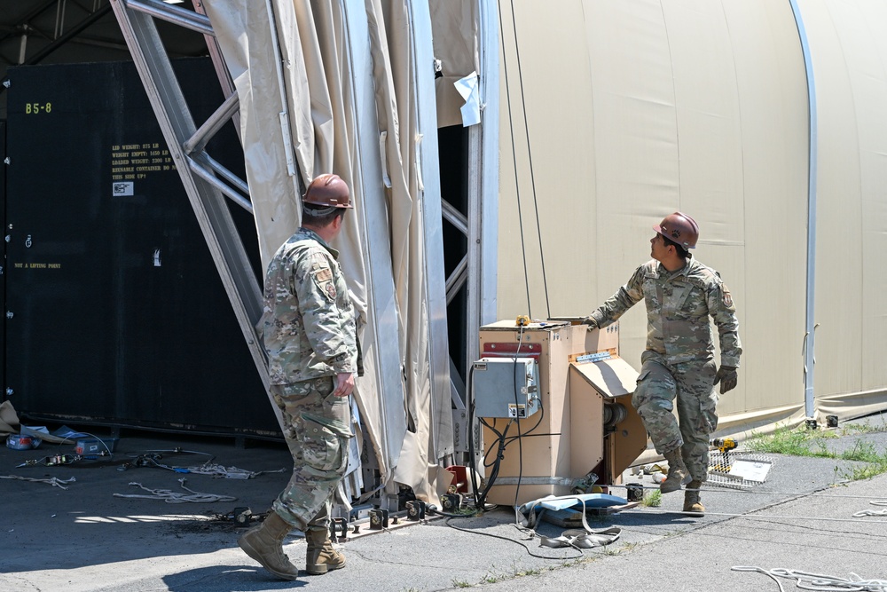 309th AMXG fabric shelter receives major repairs