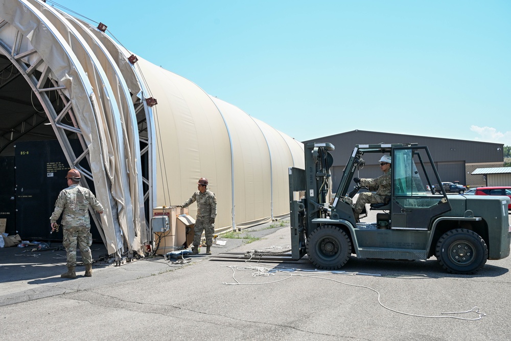 309th AMXG fabric shelter receives major repairs