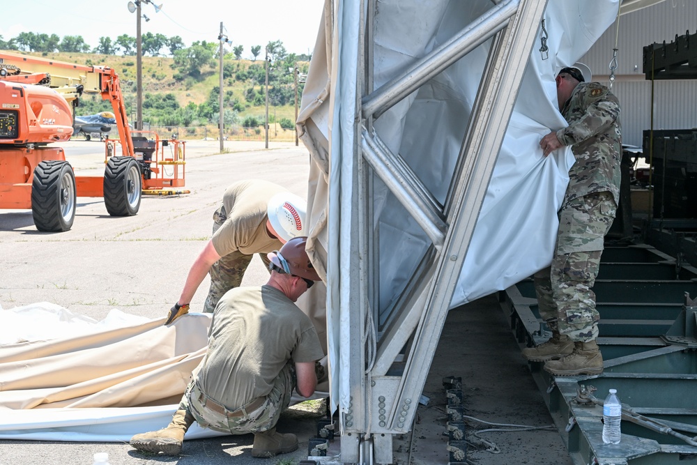 309th AMXG fabric shelter receives major repairs