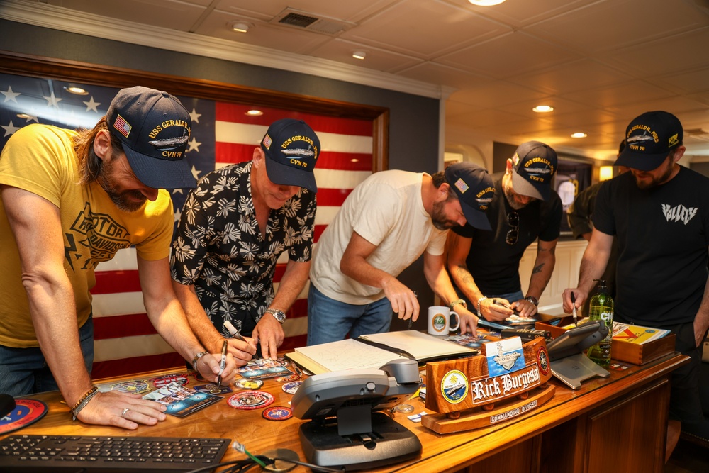 USS Gerald R. Ford Hosts Country Music Band Old Dominion