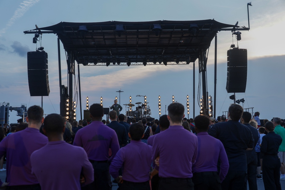 USS Gerald R. Ford Hosts Country Music Band Old Dominion