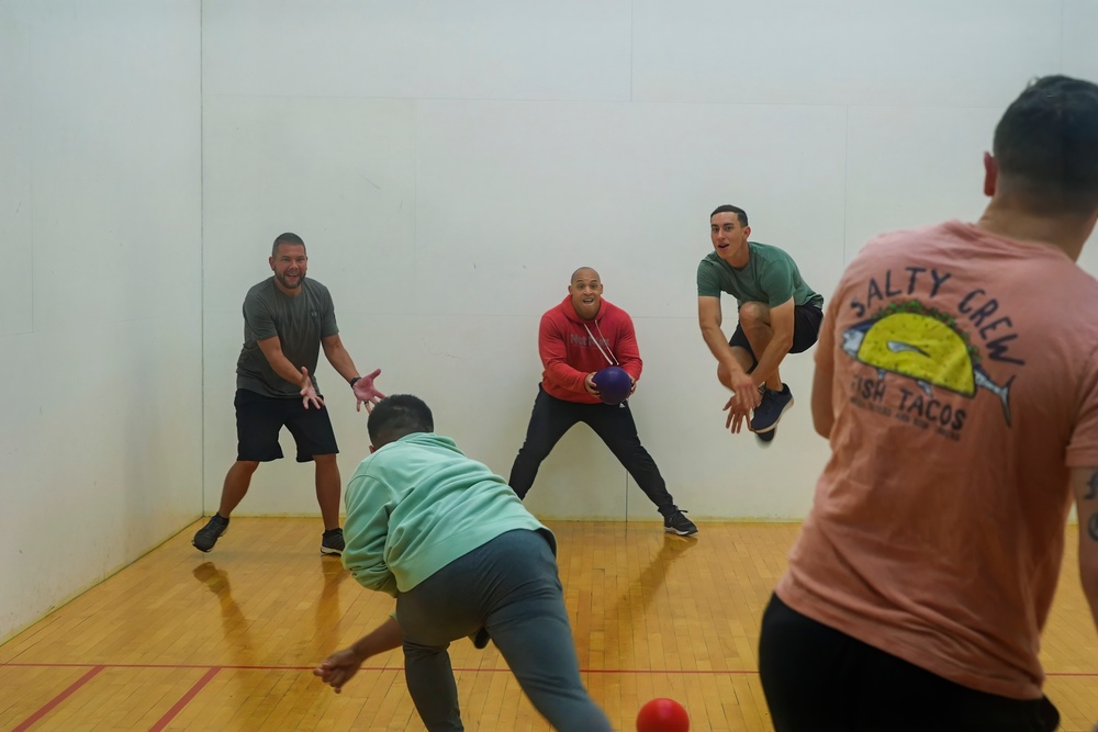 Marine Corps Warfighting Laboratory/Futures Directorate Dodgeball Physical Training Session