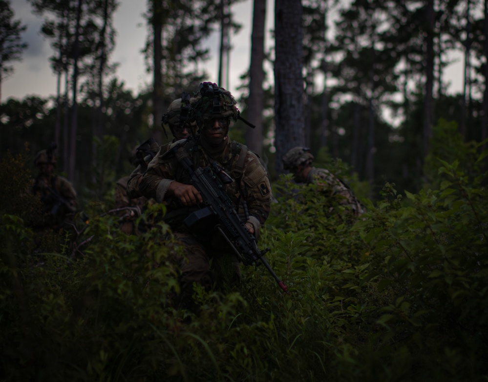 Charlie Co. of the 1-167th Infantry Regiment assaults an enemy position