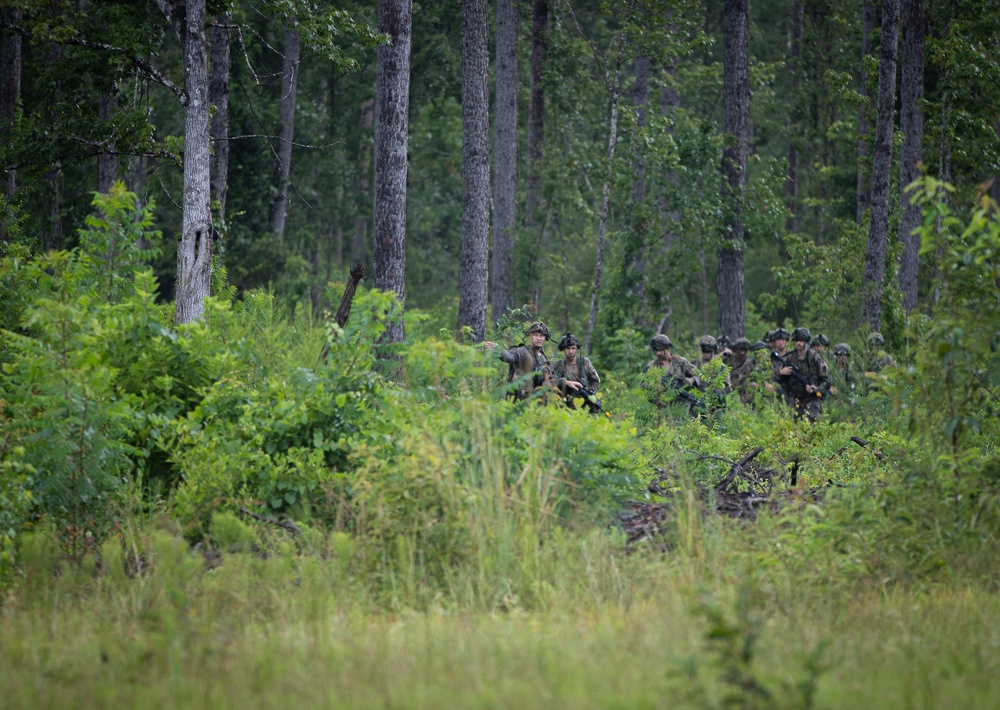 Charlie Co. of the 1-167th Infantry Regiment assaults an enemy position