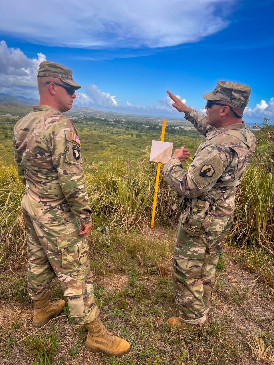 Soldiers work on critical land navigation skills during Caribbean Thunder