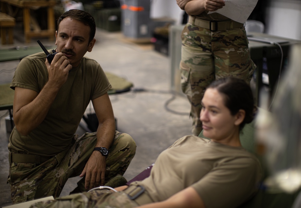 Combat Medics in the 129th MCAS are pushed to the limits during nonstop 24 hour training