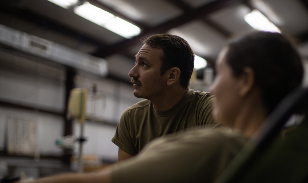 Combat Medics in the 129th MCAS are pushed to the limits during nonstop 24 hour training
