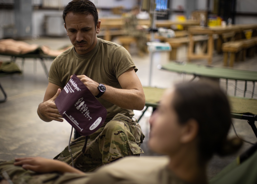 Combat Medics in the 129th MCAS are pushed to the limits during nonstop 24 hour training