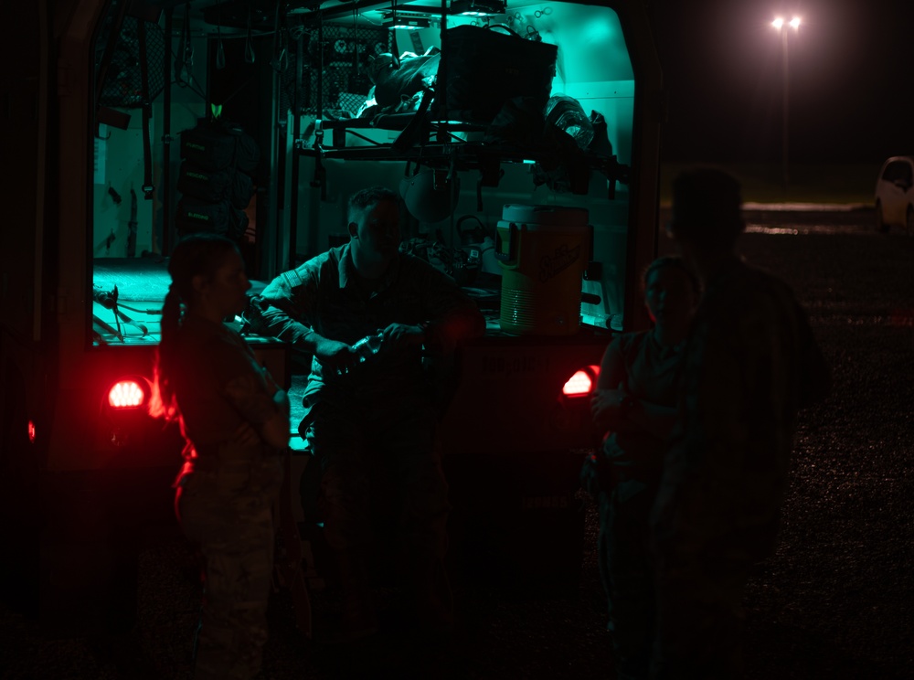 Combat Medics in the 129th MCAS are pushed to the limits during nonstop 24 hour training