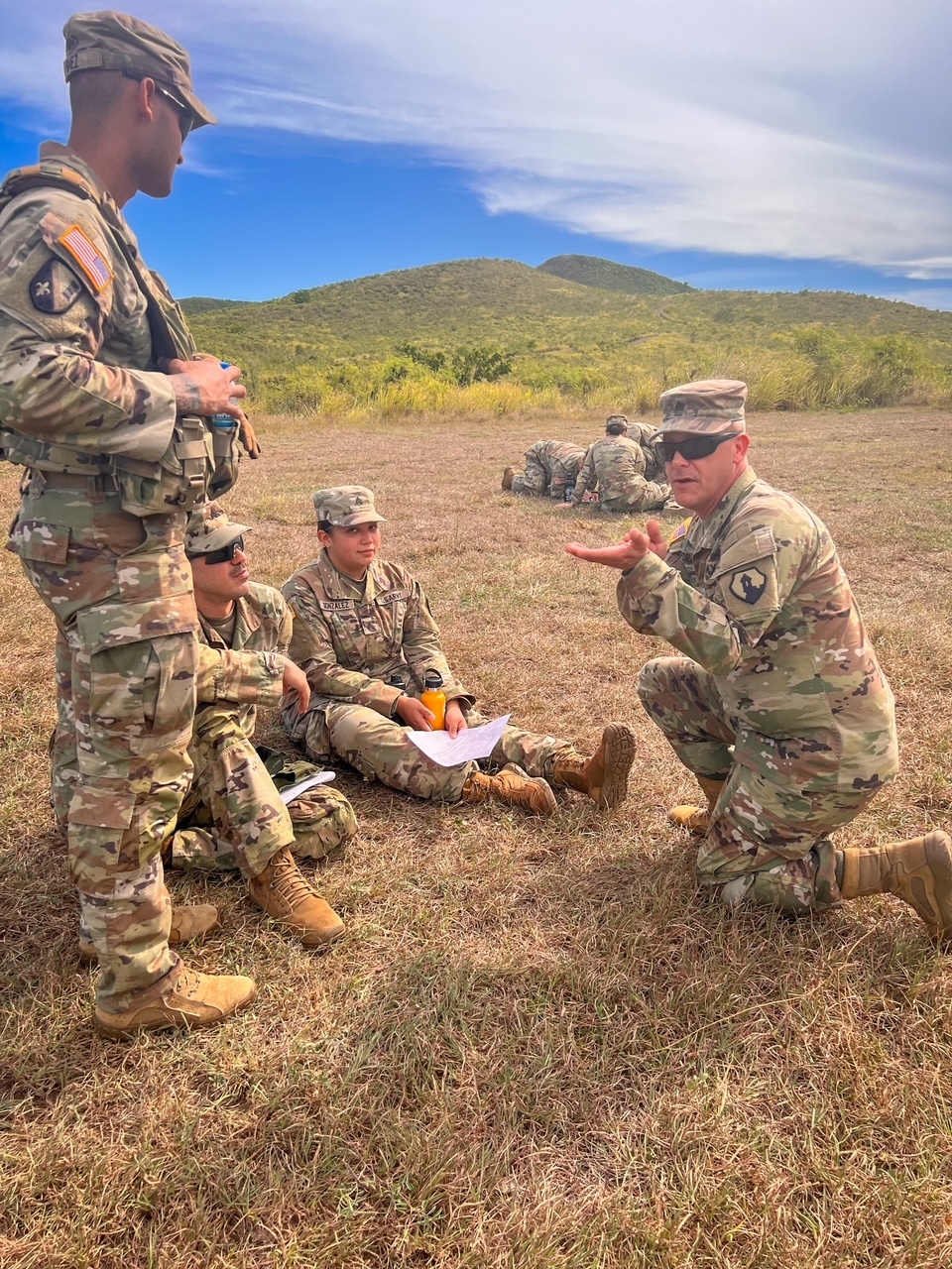 Soldiers work on critical land navigation skills during Caribbean Thunder