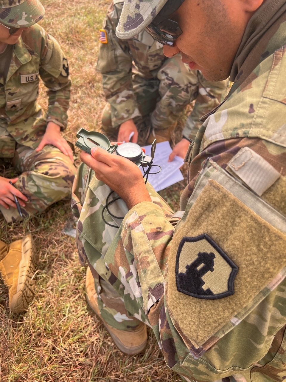 Soldiers work on critical land navigation skills during Caribbean Thunder