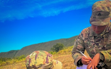 Soldiers work on critical land navigation skills during Caribbean Thunder