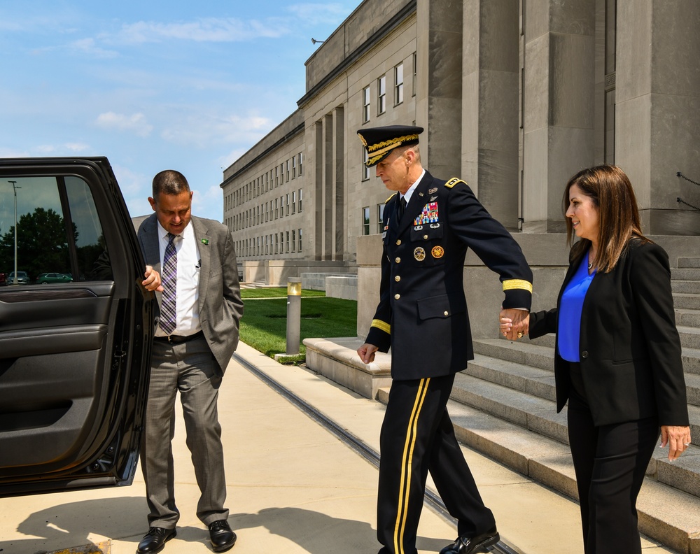 29th Chief of the National Guard Bureau Army Gen. Daniel Hokanson Clap Out Ceremony