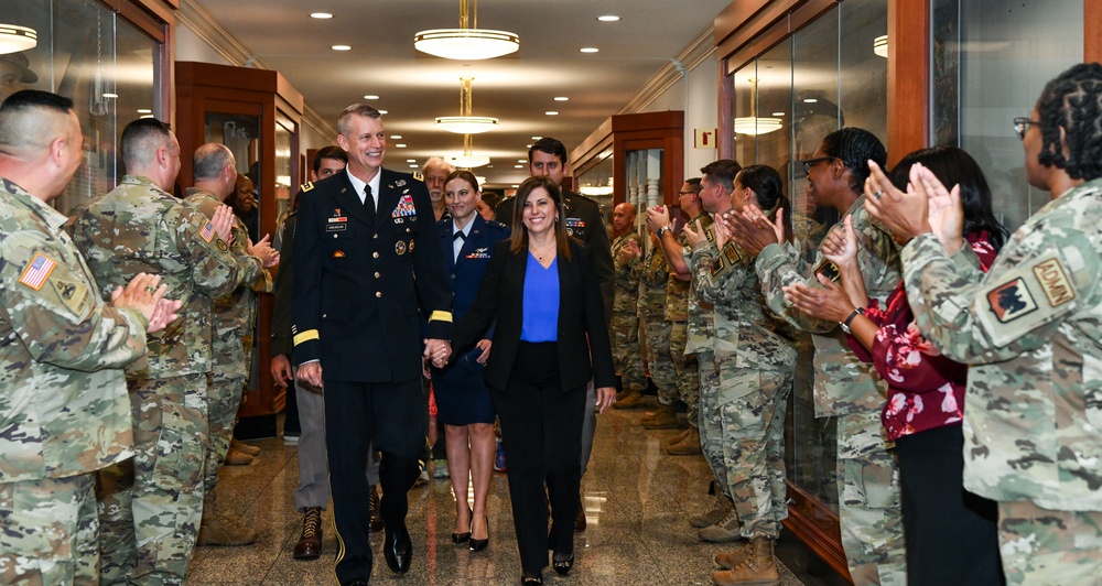 29th Chief of the National Guard Bureau Army Gen. Daniel Hokanson Clap Out Ceremony