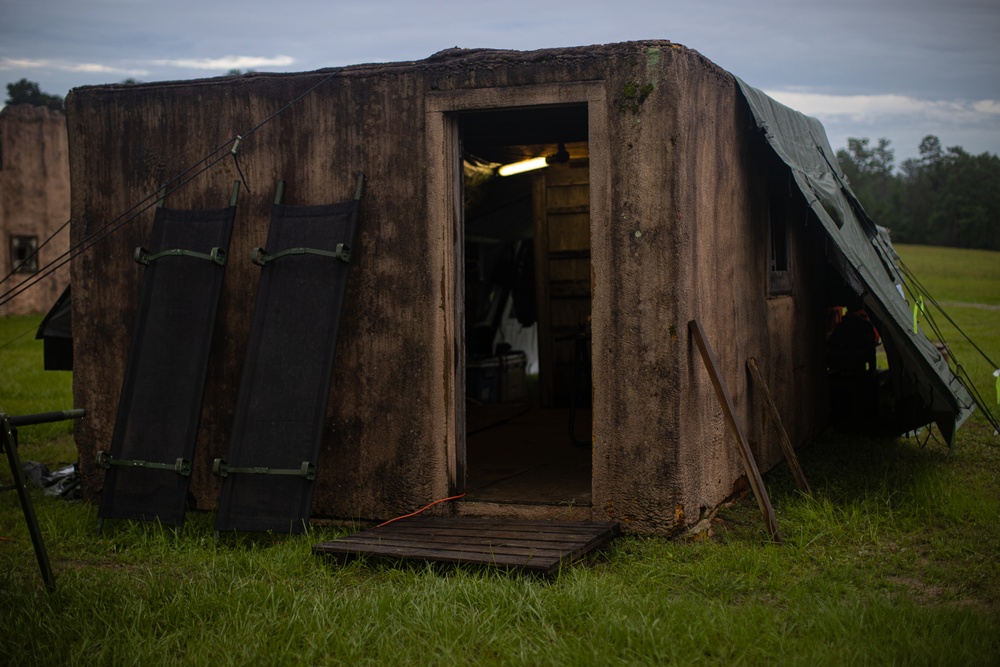 Combat Medics in the 129th MCAS are pushed to the limits during nonstop 24 hour training