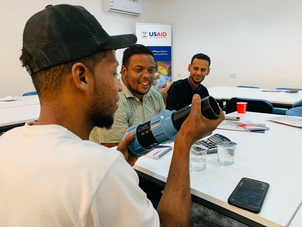 Libya Economic Acceleration Project taught agriculture businesses in southern Libya updated irrigation techniques.