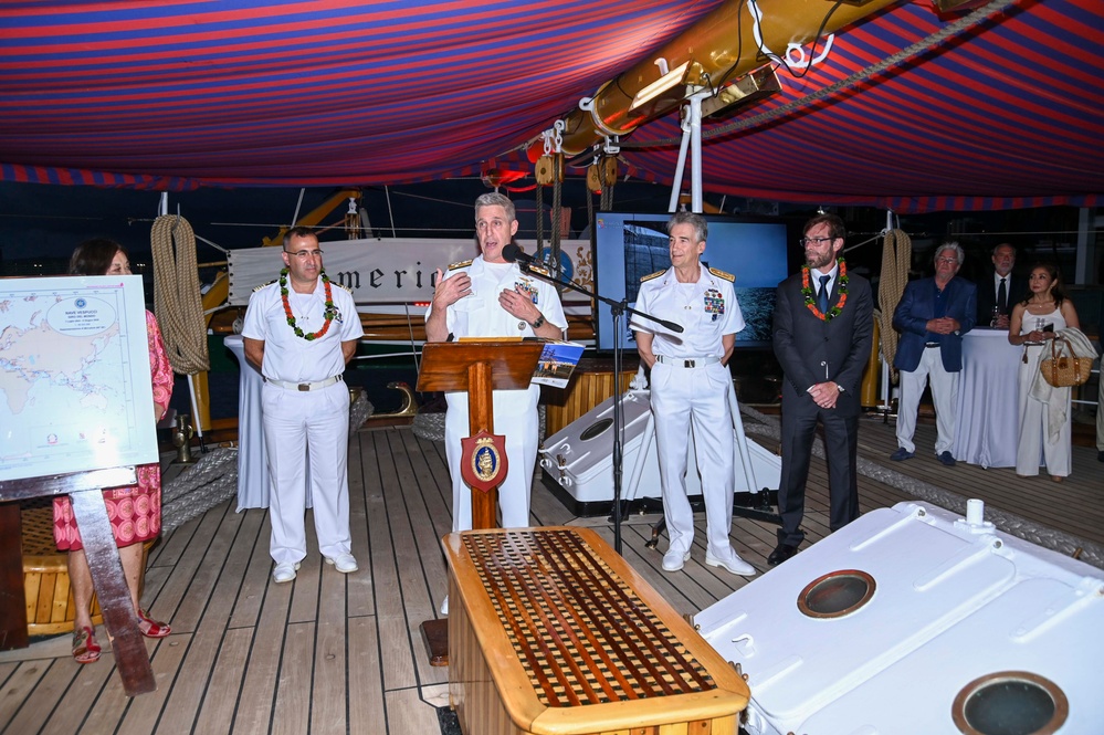 COMPACFLT speaks at Amerigo Vespucci reception