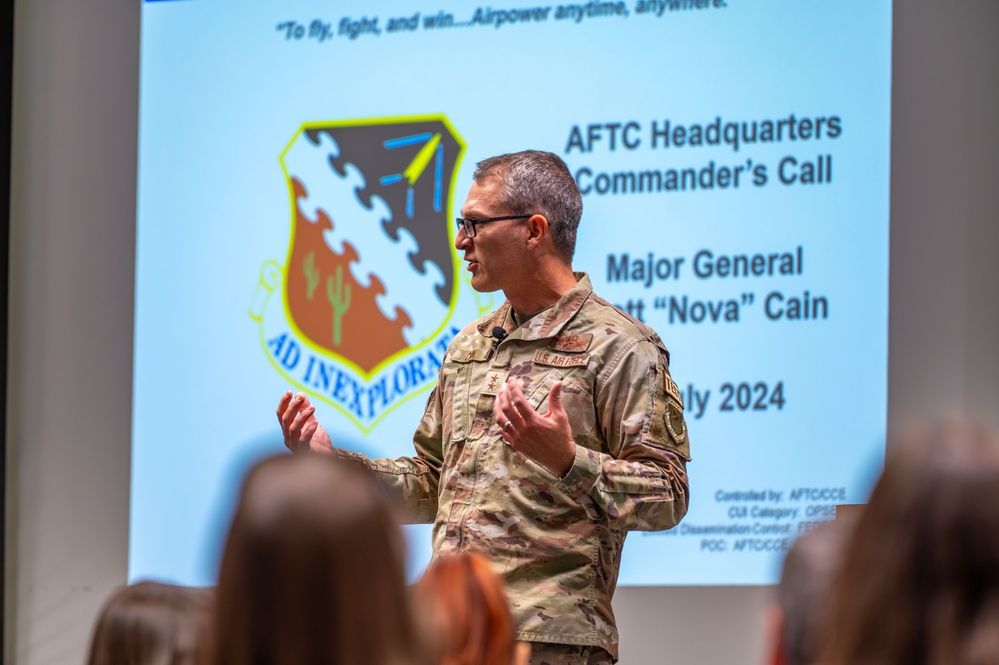 Commanders call at the Air Force Test Center