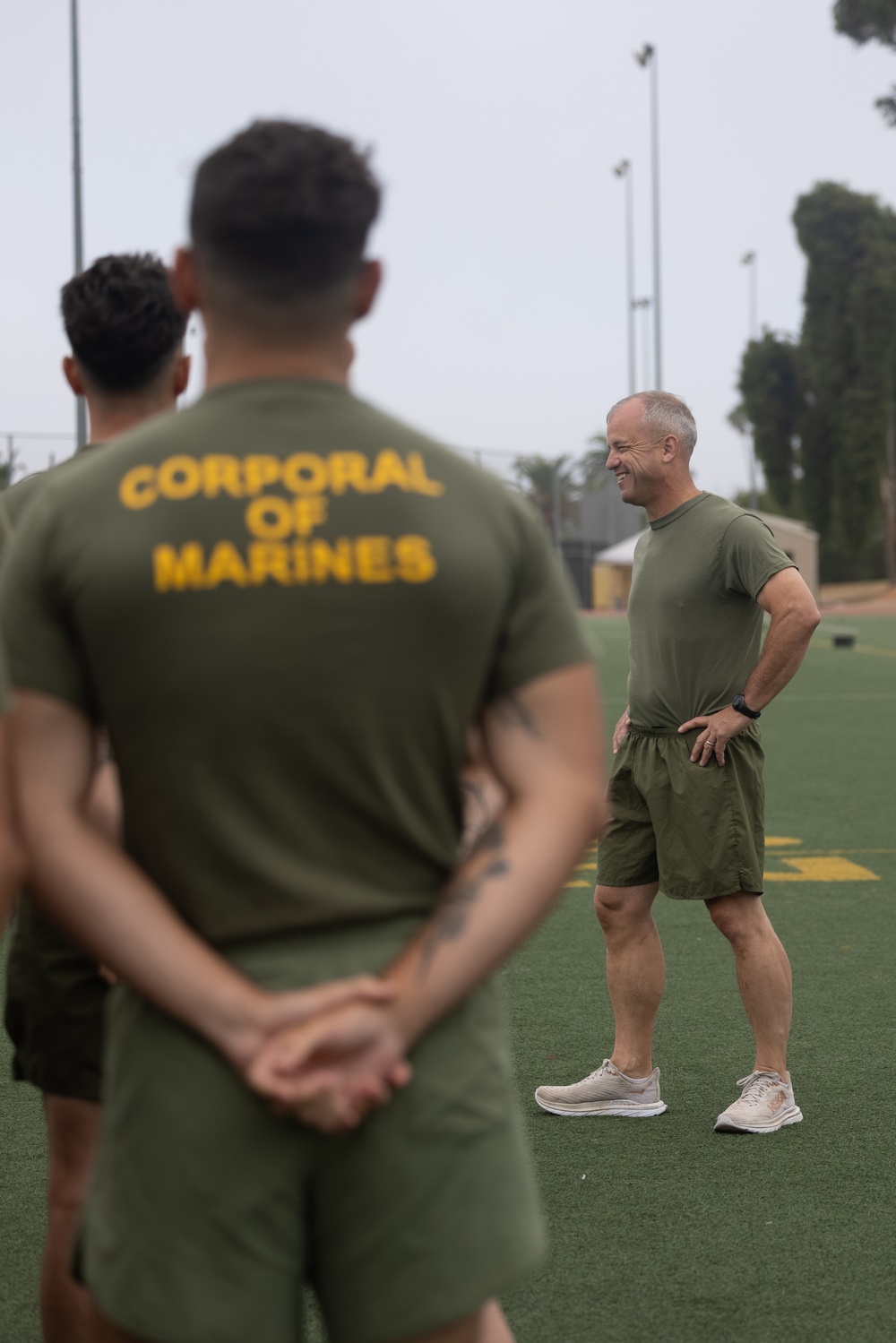 3rd MAW Commanding General and Sergeant Major train with Corporals Course