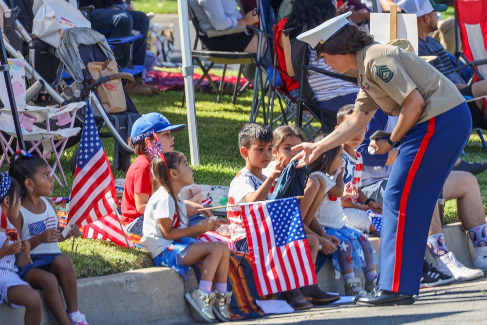 RS Riverside Marines participate in Independence Day parade