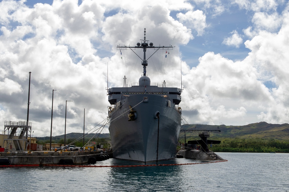 USS Florida moored at Naval Base Guam