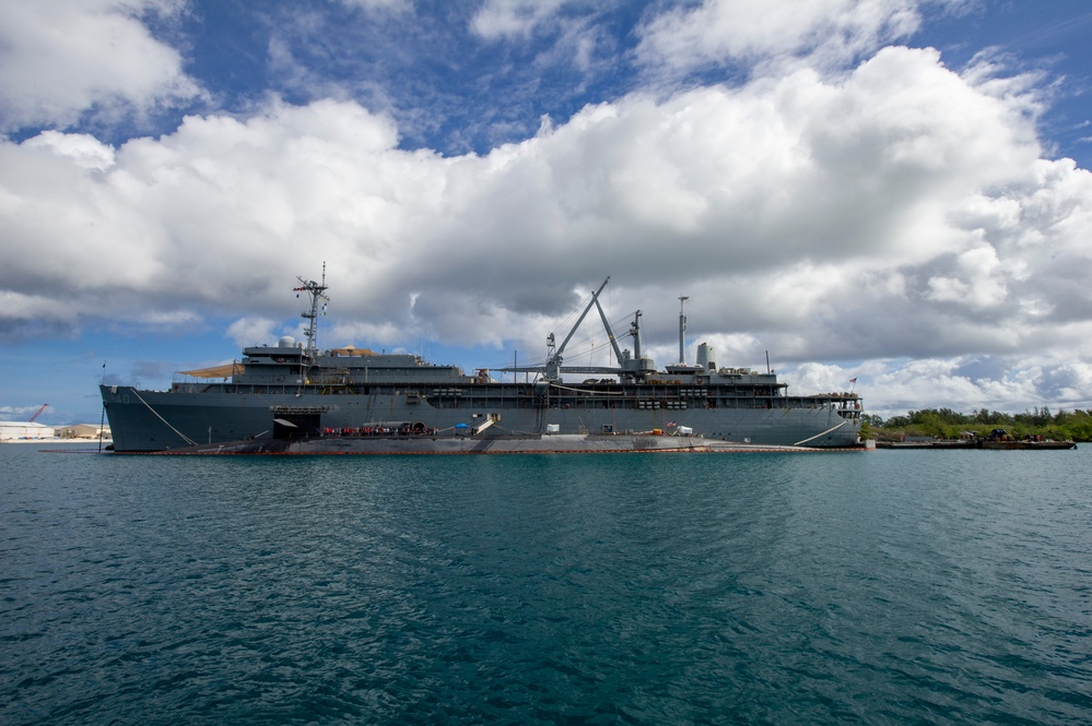 USS Florida moored at Naval Base Guam
