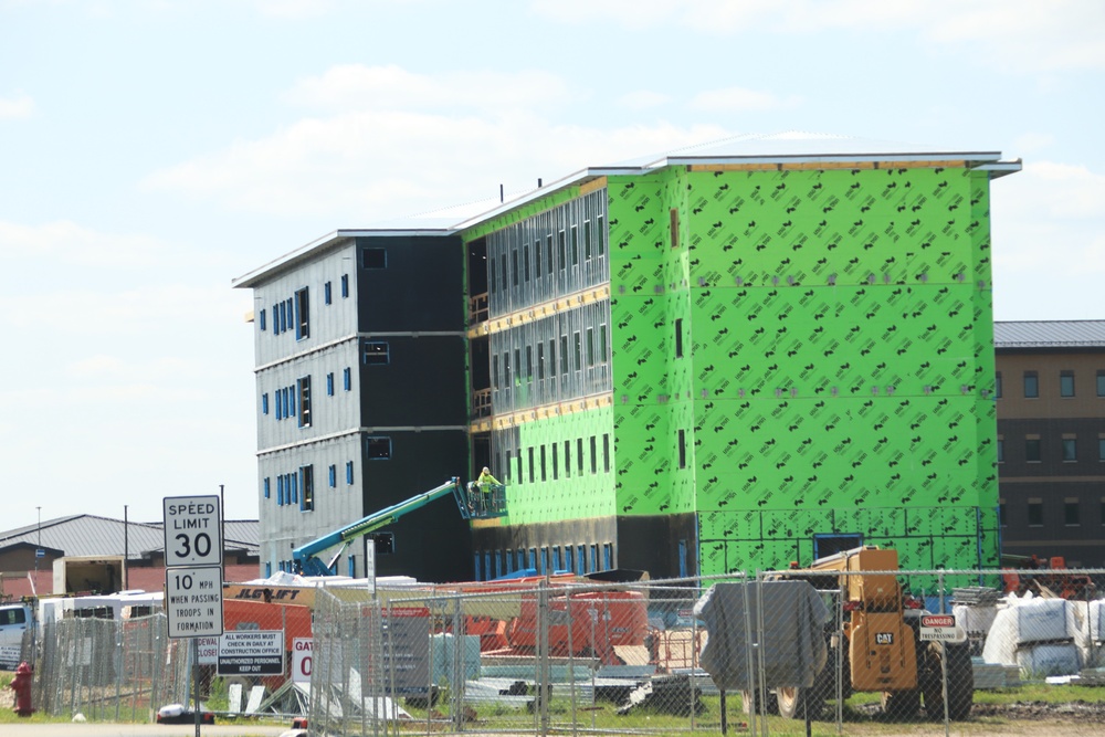 July 2024 barracks construction operations at Fort McCoy