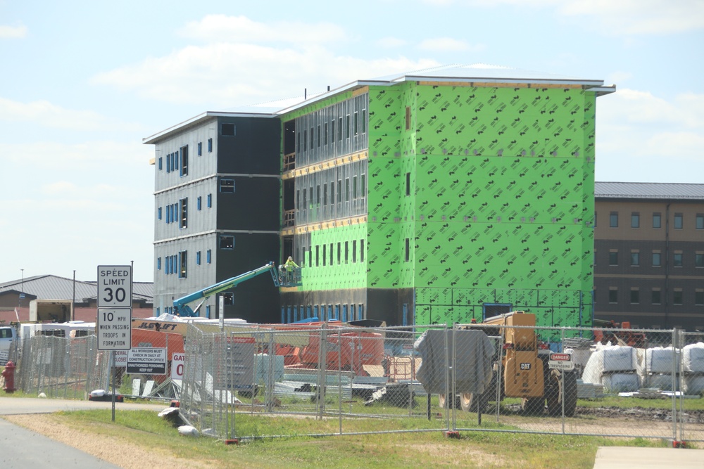 July 2024 barracks construction operations at Fort McCoy