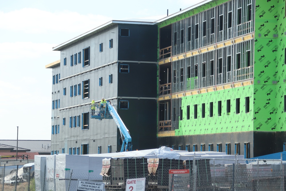 July 2024 barracks construction operations at Fort McCoy