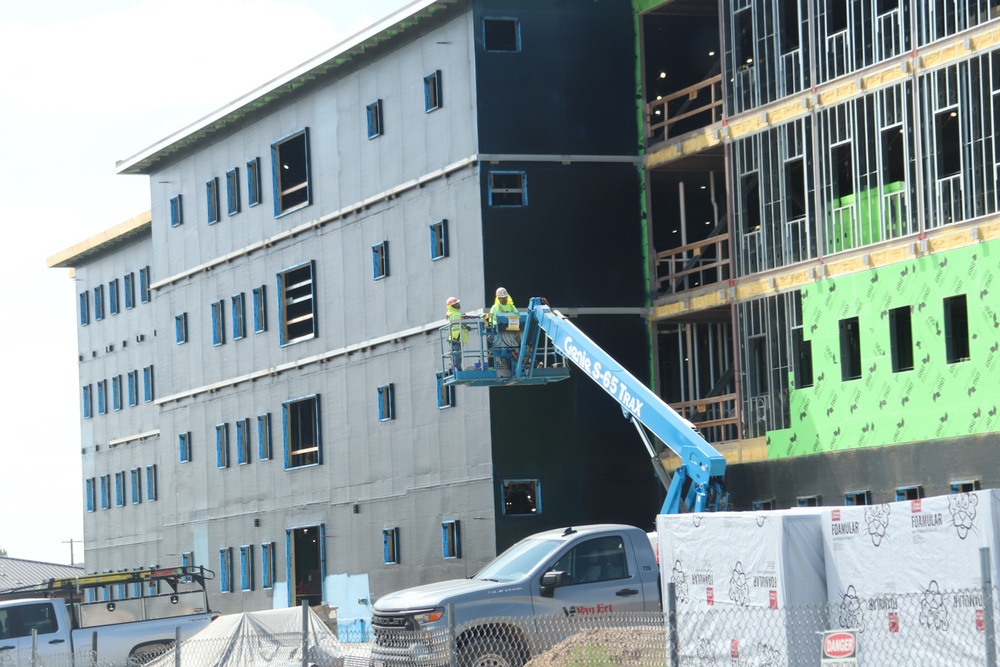 July 2024 barracks construction operations at Fort McCoy