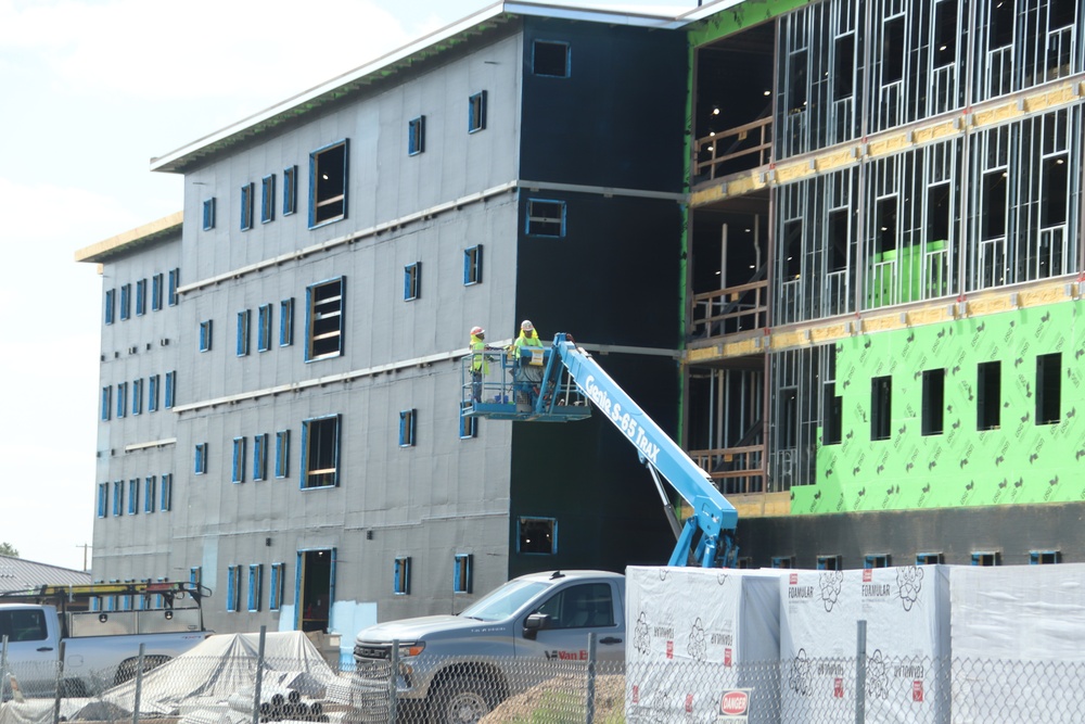 July 2024 barracks construction operations at Fort McCoy