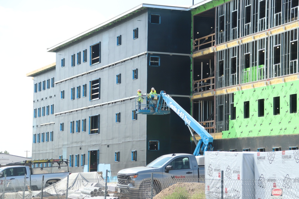 July 2024 barracks construction operations at Fort McCoy