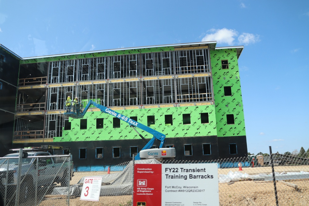 July 2024 barracks construction operations at Fort McCoy