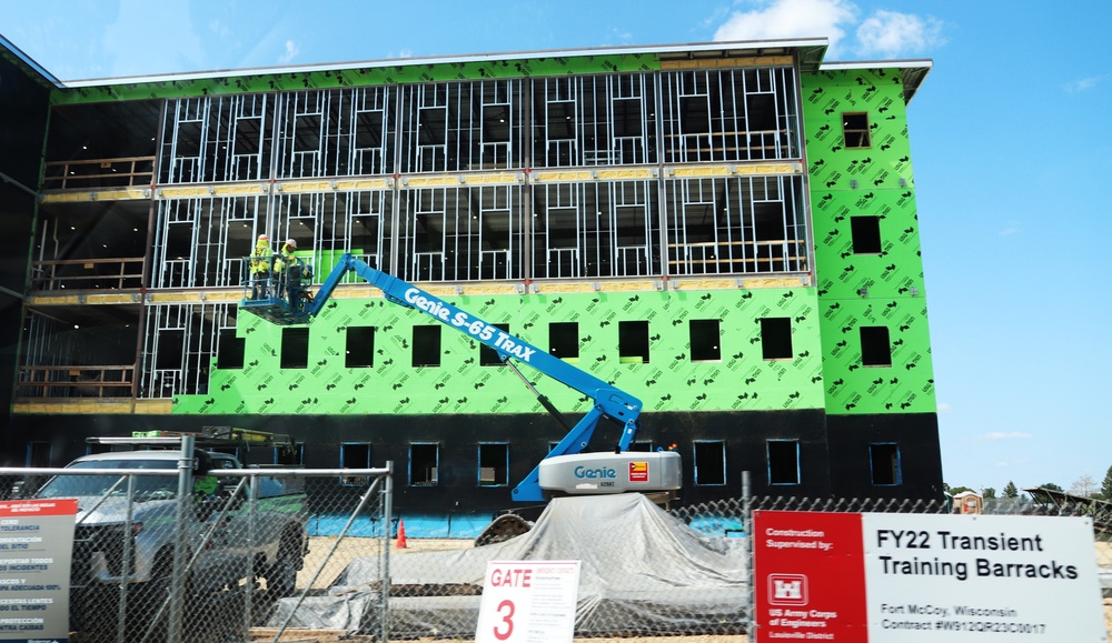 July 2024 barracks construction operations at Fort McCoy