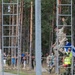 Staff Sgt. James Lavoie jumps off a obstacle