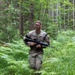 1st Lt. Layton Thorpe runs during an orienteering competition