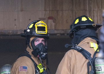 Wright-Patt Fire Department responds to fire on base.