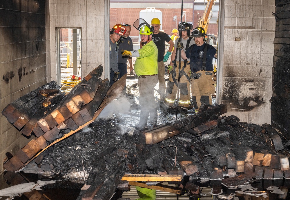 Wright-Patt Fire Department responds to fire on base.