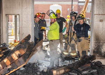 Wright-Patt Fire Department responds to fire on base.