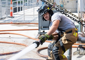 Wright-Patt Fire Department responds to fire on base.