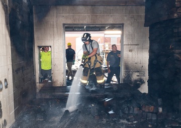 Wright-Patt Fire Department responds to fire on base.