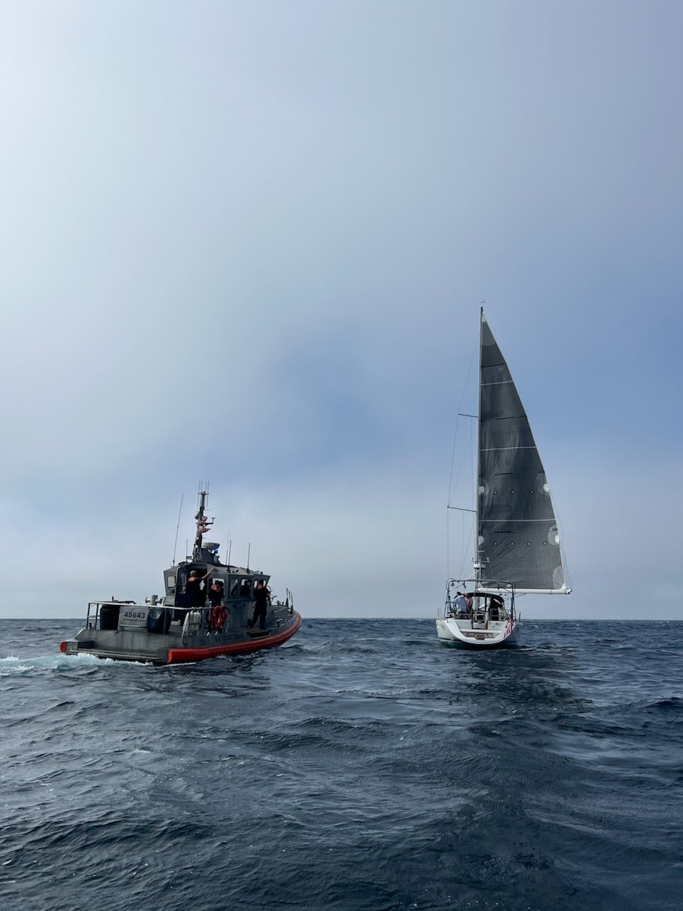 U.S. Coast Guard, good Samaritan rescue man overboard near Channel Islands, Calif.