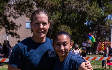 Torrance Fire Department and Police Department pose after Heroes Games