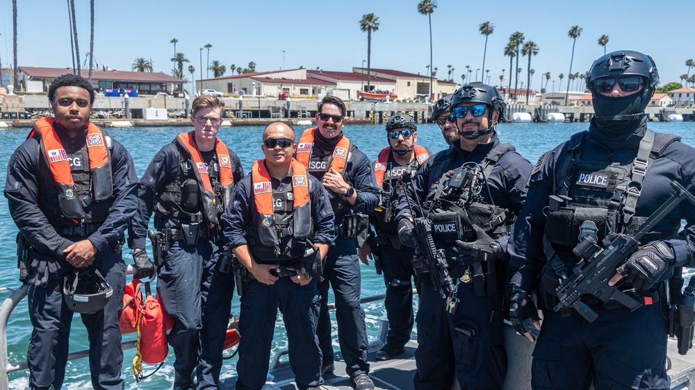 USCG Sector Board Team complete a High-Interest Vessel inspection off Long Beach, California