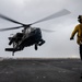 U.S. Army CH-47 Chinook and AH-64 Apache deck landing qualifications aboard USS Somerset